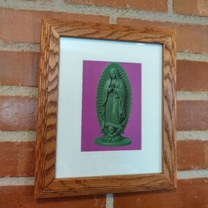 Lady Of Guadalupe Plastic Army Man Framed Art Print By Neon Nicho